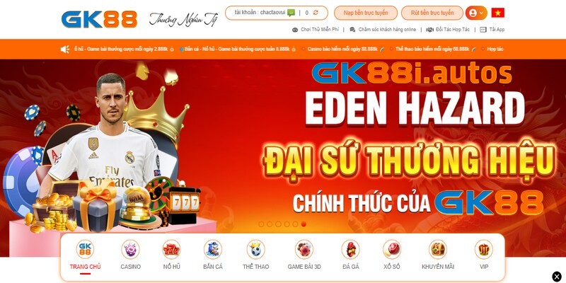 GK88 là nền tảng cá cược hàng đầu ở châu Á hiện nay với không gian đẳng cấp